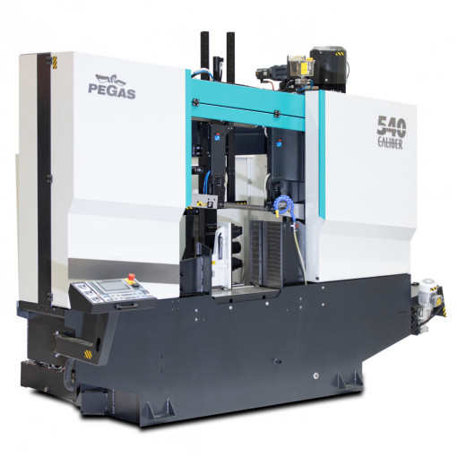 Fierastrau cu banda 540 CALIBER X-CNC, PEGAS GONDA, semiautomat, 2 coloane, multiple alimentari de material, pentru taieri drepte