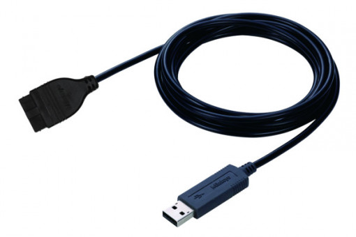 Cablu USB Input Tool Direct (Digimatic USB), Mitutoyo Digi/Digi2, 10 pini, de tip plat, 06AFM380D