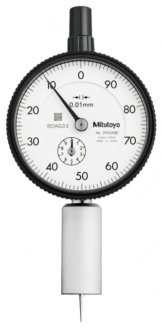 Indicator de adancime cu cadran, Mitutoyo, 0-10mm, element de contact ac, baza rotunda, 7222A