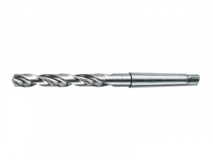 Burghiu pentru metal elicoidal coada conica, otel rapid HSS Co5 DIN 345 - STAS 575, Tip N, aliat cu cobalt 5%