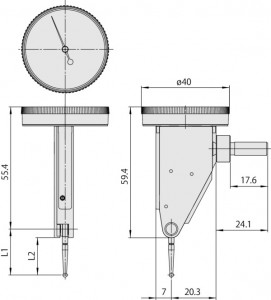 Ceas comparator vertical, Mitutoyo, 0,8mm, 0,01mm, tija 8mm, 513-454-10E 4