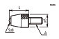 Element de contact, Mitutoyo, punct sferic, M2,5x0,45, lungime de 7,3 mm, din carburi, metric, 901312 2