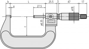 Micrometru Mitutoyo 193-102; 25 – 50mm 2
