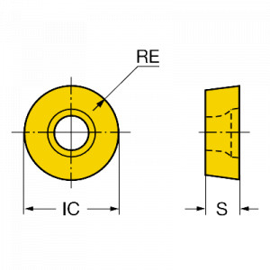 Placuta frezare, Sandvik Coromant, RCKT 12 04 M0-PH 4340 - Img 2