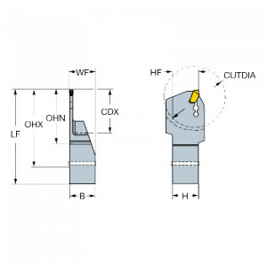 Suport canelare/ adaptor, Sandvik Coromant, QD-RFG33-2020S - Img 2