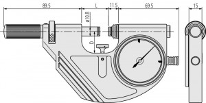Micrometru Mitutoyo 523-121; 0 – 25mm 2