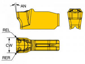 Placuta canelare/debitare, Sandvik Coromant, QI-NG-0300-0003-TF 1105 - Img 2