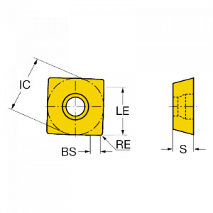Placuta frezare, Sandvik Coromant, 490R-08T304E-ML H13A - Img 2