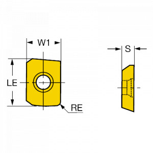 Placuta frezare, Sandvik Coromant, LEHT 18 04 16R-PL2 1130 - Img 2