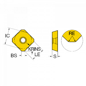 Placuta frezare, Sandvik Coromant, R245-12 T3 M-PM 1130 - Img 2