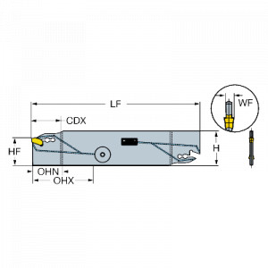 Suport canelare, Sandvik Coromant, QD-NR2F33C25A - Img 2