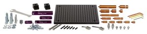 Kit eco-fix S, set de fixare modular pentru CMM, 60 piese, placa 250 x 250 mm, Mitutoyo, K551048-10
