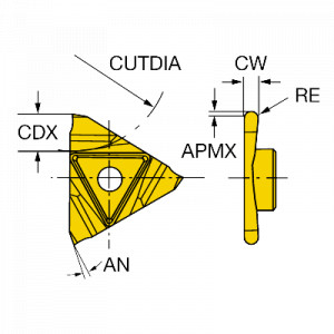 Placuta canelare/debitare, Sandvik Coromant, N123T3-0200-RS 1125 - Img 2