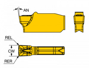 Placuta canelare/debitare, Sandvik Coromant, QI-NE-0239-0002-GF 1105 - Img 2