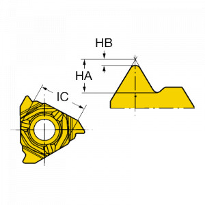 Placuta filetare, Sandvik Coromant, 266RL-16WH01A200M 1125 - Img 2