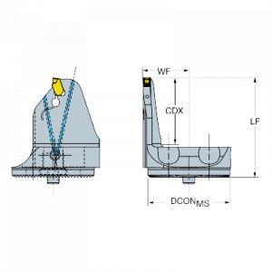 Suport canelare, Sandvik Coromant, SL-QFU-RK26C40-045A - Img 2