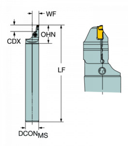 Suport canelare/ adaptor, Sandvik Coromant, QI-LAFG12C25-035A - Img 2