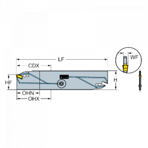 Suport canelare, Sandvik Coromant, QD-NN2G60C25A - Img 2