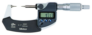 Micrometru digital, protectie IP65, Inch/Metric, 0-1", Varf de 15°, Mitutoyo, 342-351-30