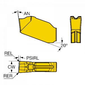 Placuta canelare/debitare, Sandvik Coromant, QD-LG-0300-0502-CM 1145 - Img 2