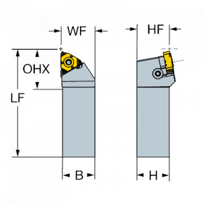 Suport canelare/ adaptor, Sandvik Coromant, 266RFA-2525-16 - Img 2