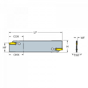 Suport canelare, Sandvik Coromant, N123J55-25A2 - Img 2