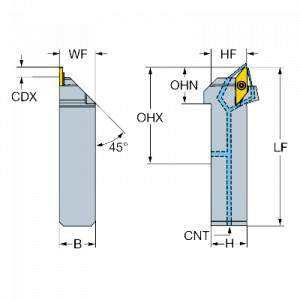 Suport "Swiss", Sandvik Coromant, QS-SMALR2020X3HP - Img 2