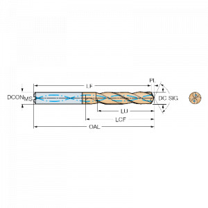 Burghiu carbura, Sandvik Coromant, 860.1-0670-034A1-MM 2214 - Img 2