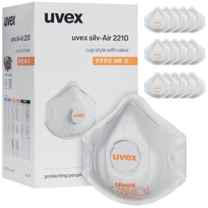 Masca pliabila FFP2 cu supapa (15 buc) Uvex 8762210 - Img 2