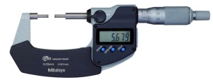 Micrometru digital pentru caneluri, nicovala si ax D=3mm 0-25mm, Mitutoyo, 331-251-30