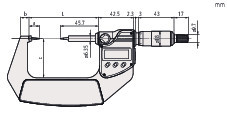 Micrometru digital, protectie IP65, Inch/Metric, 0-1", Varf de 15°, Mitutoyo, 342-351-30 2