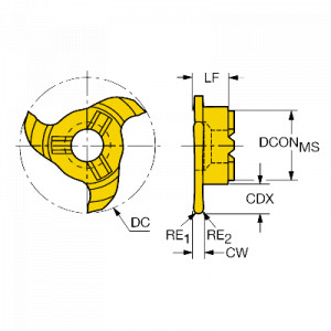 Placuta frezare, Sandvik Coromant, 327R12-22 40020-RM 1025 - Img 2