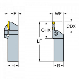 Suport canelare/ adaptor, Sandvik Coromant, RF123F20-2525B - Img 2