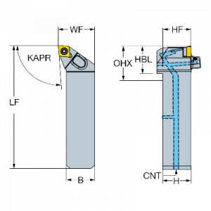 Suport strunjire, Sandvik Coromant, QS-SCLCR 2525 09C - Img 2
