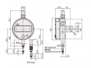 Ceas comparator digital Mitutoyo 543-781B; 12, 7mm 2