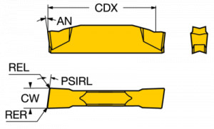 Placuta canelare/debitare, Sandvik Coromant, L123G2-0300-0502-CM 2135 - Img 2