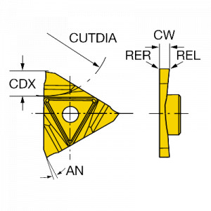 Placuta canelare/debitare, Sandvik Coromant, N123T3-0060-0000-GS 1125 - Img 2