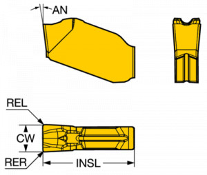 Placuta canelare/debitare, Sandvik Coromant, QD-NG-0300-0004-CM 1135 - Img 2