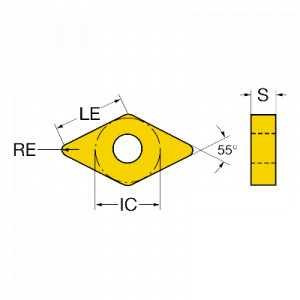 Placuta strunjire Inveio, Sandvik Coromant, DNMG 11 04 04-PF 4425 - Img 2