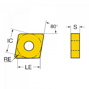 Placuta strunjire, Sandvik Coromant, CNMG 12 04 08-SMR 1115 - Img 2