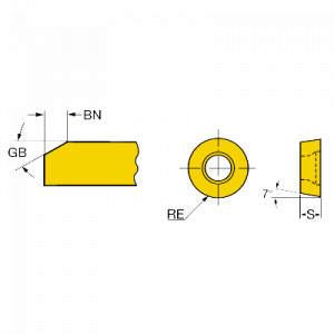 Placuta strunjire, Sandvik Coromant, RCMT 12 04 M0 235 - Img 2