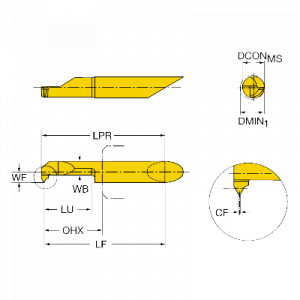 Placuta "Swiss", Sandvik Coromant, CXS-05TH100VM-4815R 1025 - Img 2