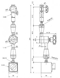 Brat articulat flexibil, Mitutoyo, raza de lucru 130 mm, magnetic, 011533 2