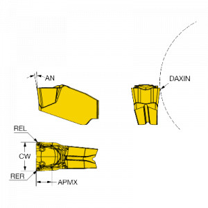 Placuta canelare/debitare, Sandvik Coromant, QFT-G-0300-03-TF 1125 - Img 2
