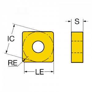 Placuta strunjire, Sandvik Coromant, SNMG 12 04 08-QM H13A - Img 2