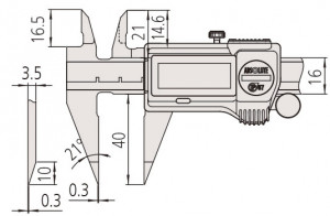 Subler digital de adancime ABS cu varf, Mitutoyo, 0-150mm, 573-622-20 2