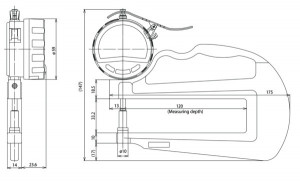 Aparat de masurat digital al grosimii, Mitutoyo, gat lung, 0-10 mm, 0,01 mm 547-321A 5