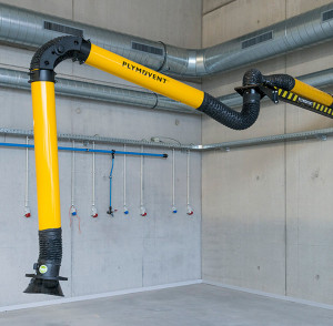 Echipament extractie noxe de sudare, Plymovent, unitate mobila MDF, brat 4 metri, filtru de unica folosinta 3