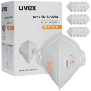 Masca pliabila FFP2 cu supapa (15 buc) Uvex 8763210 - Img 2