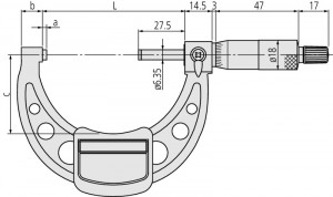 Micrometru Mitutoyo 103-139-10; 50 – 75mm; Design economic 2